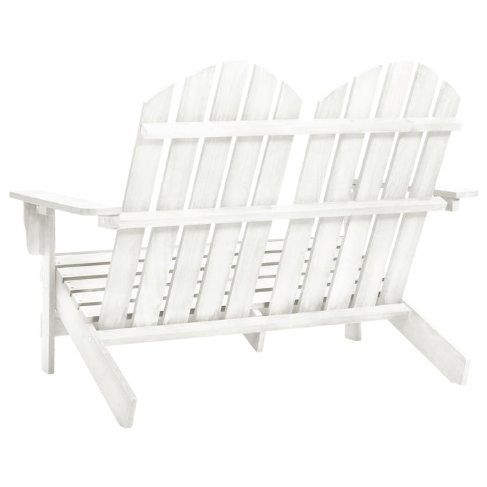 Sedia da Giardino Adirondack a 2 Posti in Legno di Abete Bianca 315899