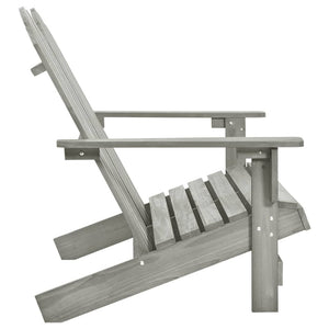 Sedia da Giardino Adirondack a 2 Posti in Legno di Abete Grigia 315900