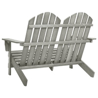 Sedia da Giardino Adirondack a 2 Posti in Legno di Abete Grigia 315900