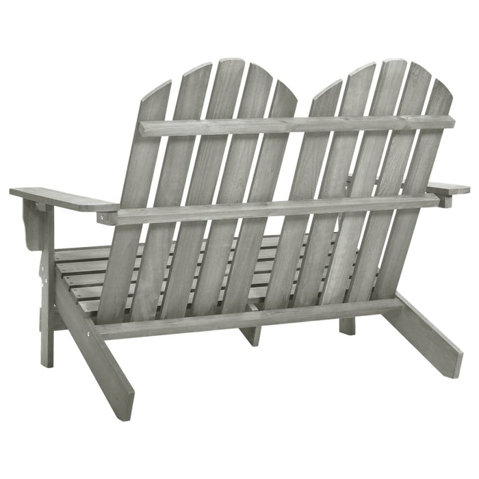 Sedia da Giardino Adirondack a 2 Posti in Legno di Abete Grigia 315900