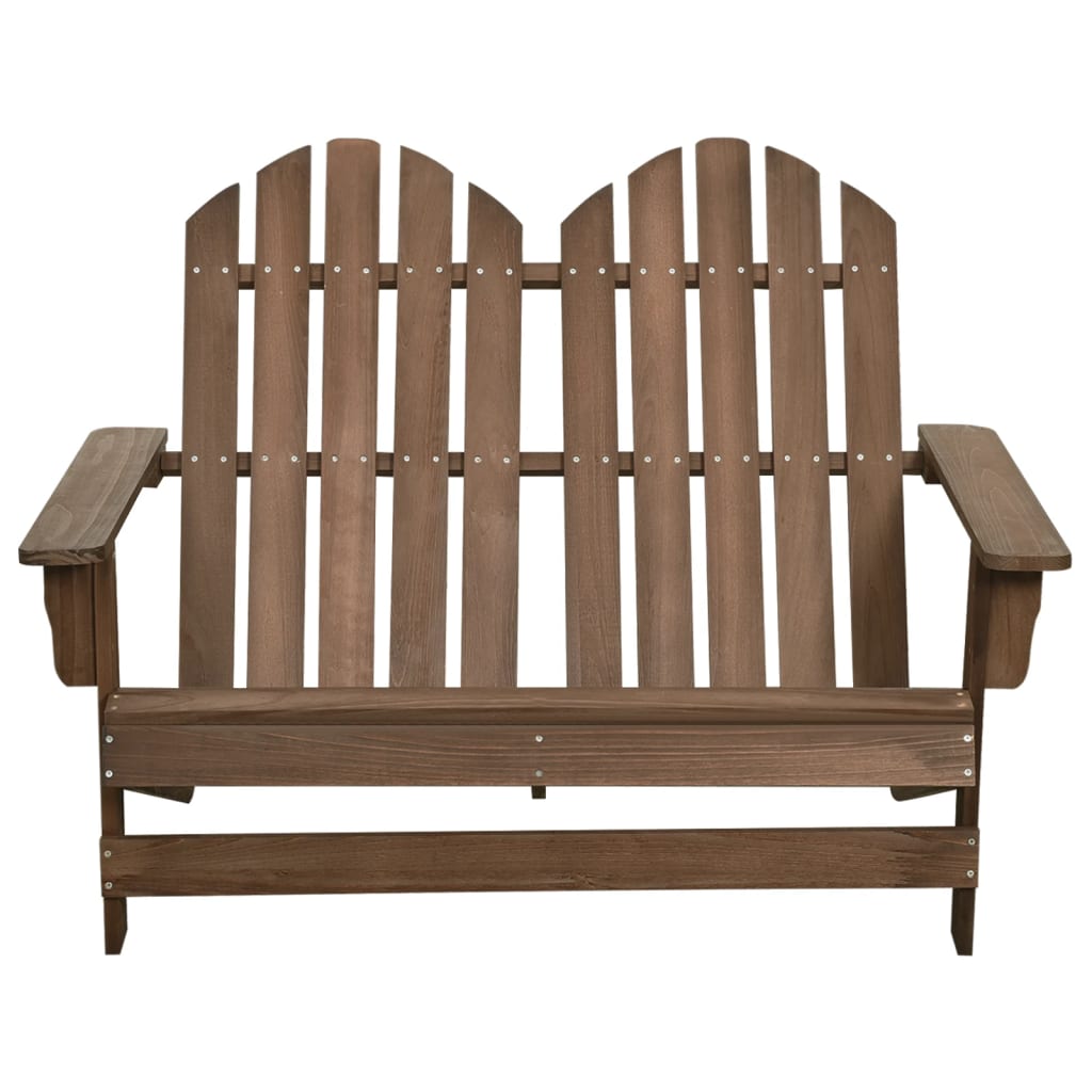Sedia da Giardino Adirondack a 2 Posti Legno di Abete Marrone 315901