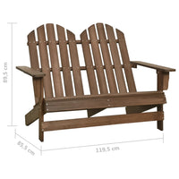 Sedia da Giardino Adirondack a 2 Posti Legno di Abete Marrone 315901