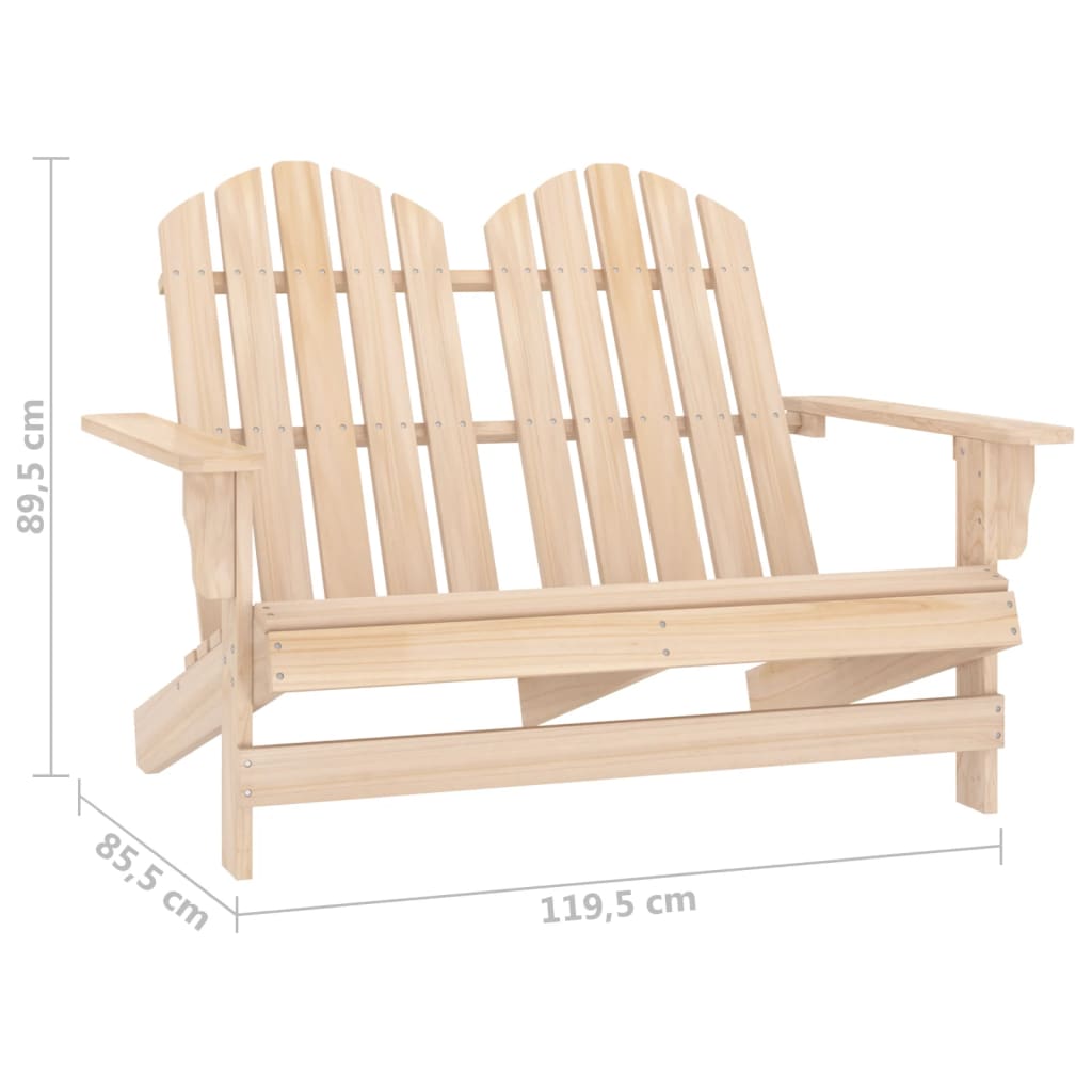 Sedia da Giardino Adirondack a 2 Posti in Legno di Abete 315902