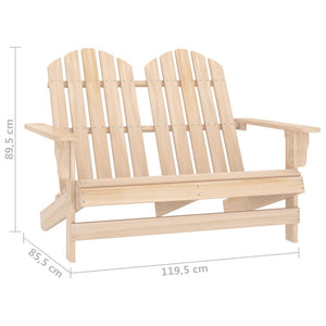 Sedia da Giardino Adirondack a 2 Posti in Legno di Abete 315902