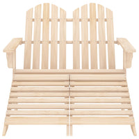 Sedia 2 Posti Adirondack con Ottomana in Abete Massello