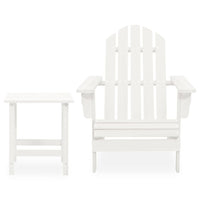 Sedia Adirondack da Giardino con Tavolo Abete Massello Bianco cod mxl 44937