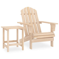 Sedia da giardino Adirondack con tavolo in legno massello di abete 02_0013331
