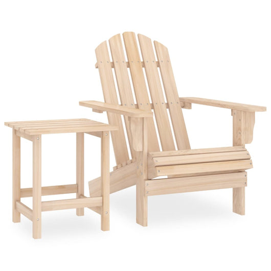 Sedia da giardino Adirondack con tavolo in legno massello di abete 02_0013331