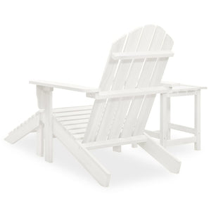 Sedia da giardino Adirondack con pouf e tavolo in abete bianco 02_0013325