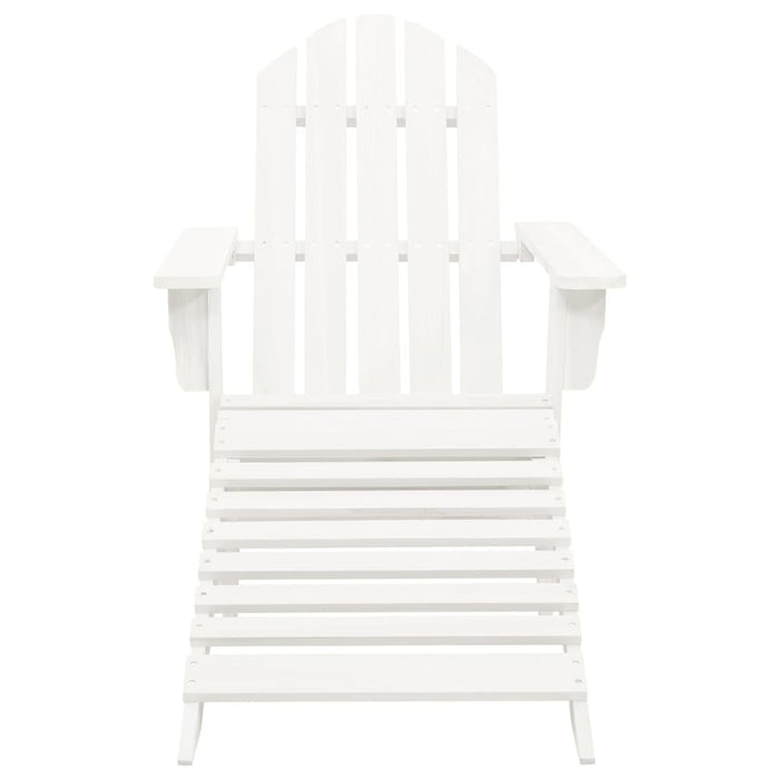 Sedia da giardino Adirondack con pouf e tavolo in abete bianco 02_0013325