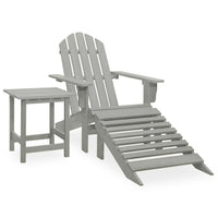 Sedia Giardino Adirondack Ottomana Tavolo Abete Massello Grigio cod mxl 35742