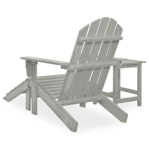 Sedia Giardino Adirondack Ottomana Tavolo Abete Massello Grigio cod mxl 35742