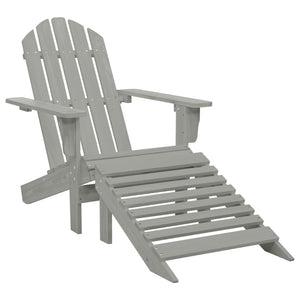 Sedia Giardino Adirondack Ottomana Tavolo Abete Massello Grigio cod mxl 35742