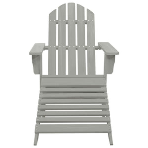 Sedia Giardino Adirondack Ottomana Tavolo Abete Massello Grigio cod mxl 35742