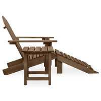 Sedia Adirondack con Ottomana e Tavolo Abete Massello Marrone 315931