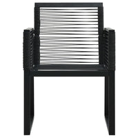 Set da Pranzo da Giardino 9 pz in Rattan PVC Nero 3060218