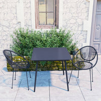Set da Pranzo da Giardino 3 pz in Rattan PVC Nero 3060219