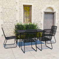 Set da Pranzo da Giardino 7 pz in Polyrattan e Vetro 3060246