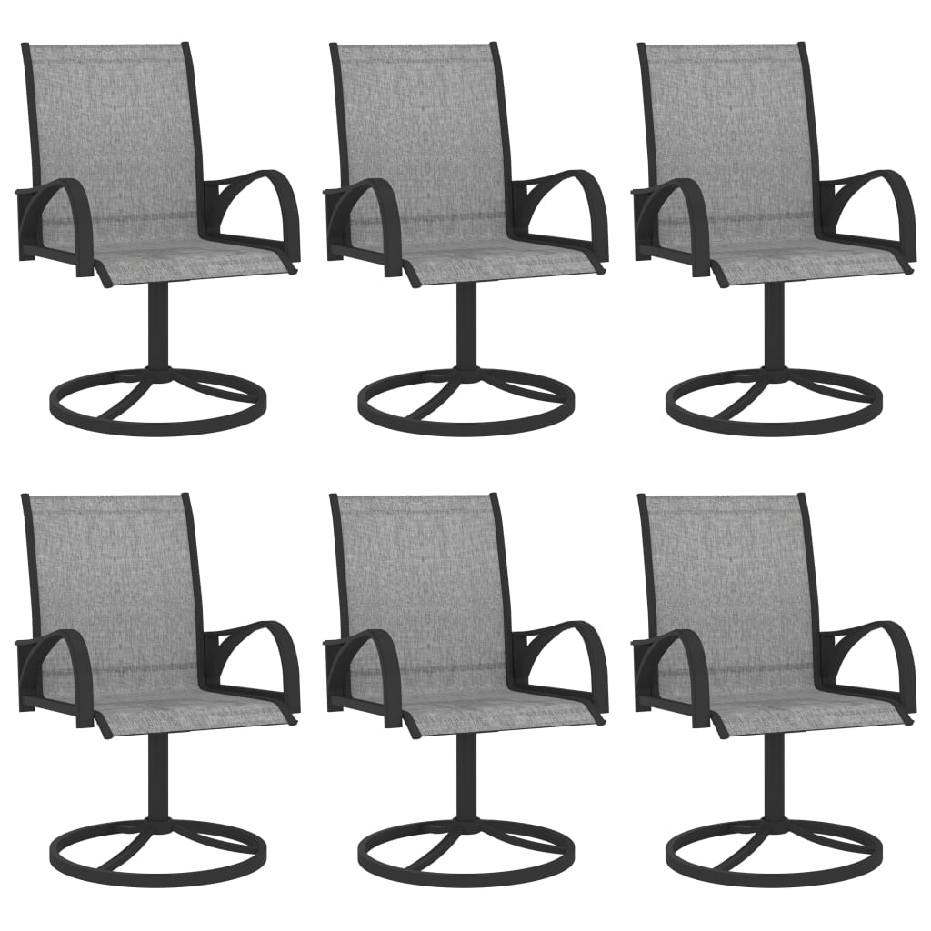 Set da Pranzo da Giardino 7 pz in Textilene e Acciaio