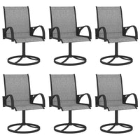 Set da Pranzo da Giardino 7 pz in Textilene e Acciaio