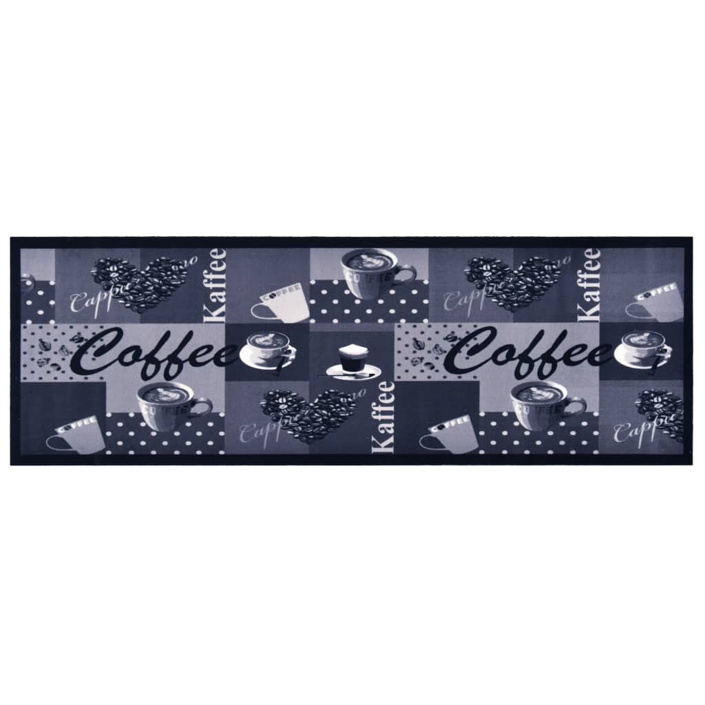 Tappetino da Cucina Lavabile CaffÃ¨ Blu 45x150 cm cod mxl 44532