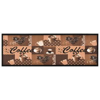 Tappetino da Cucina Lavabile CaffÃ¨ Marrone 45x150 cm cod mxl 43579