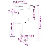Sciacquone WC con Ingresso Acqua dal Basso 3/6 L Grigio 148008