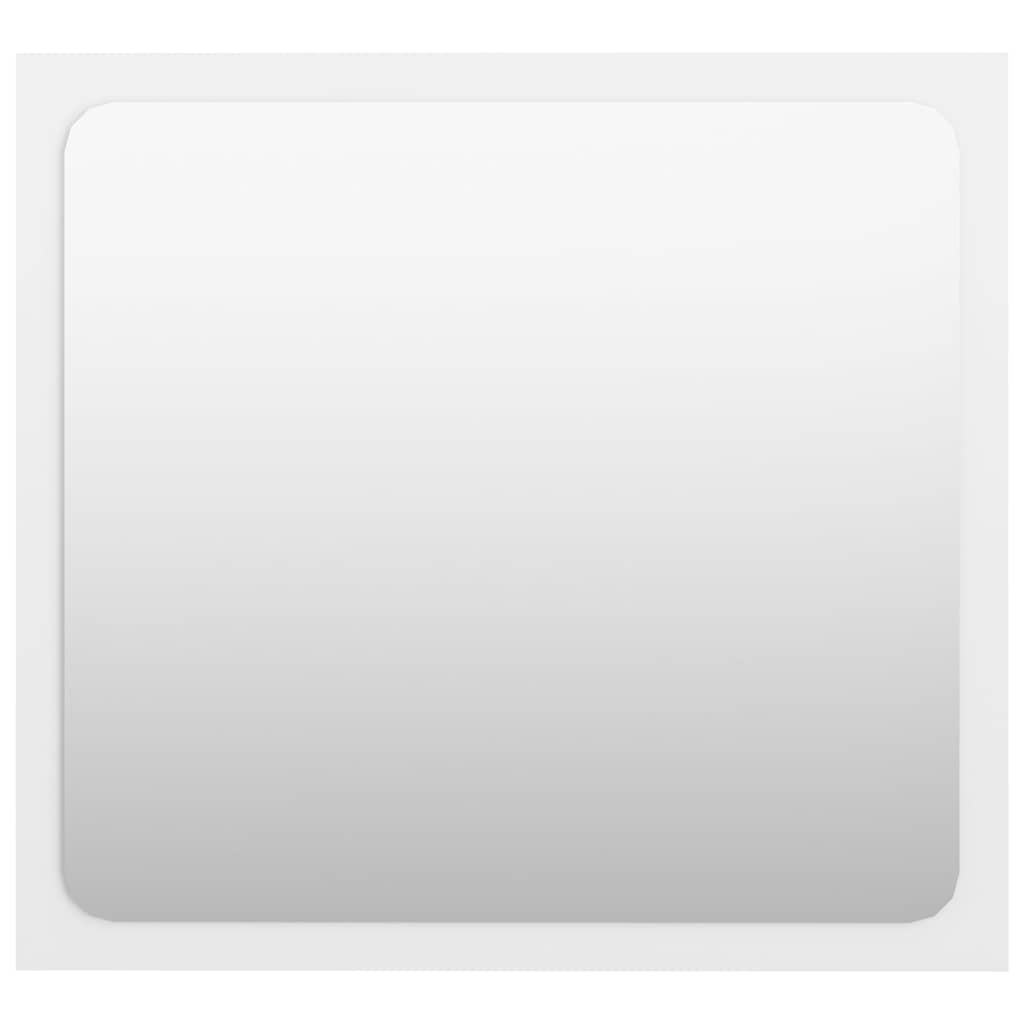 Set Mobili da Bagno 2 pz Bianco Lucido in Legno Multistrato 804779