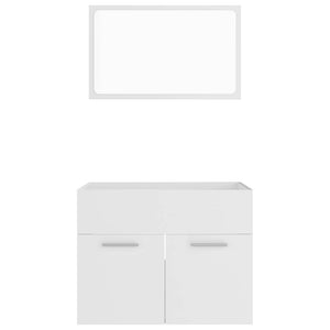 Set Mobili da Bagno 2 pz Bianco in Truciolato cod mxl 53122