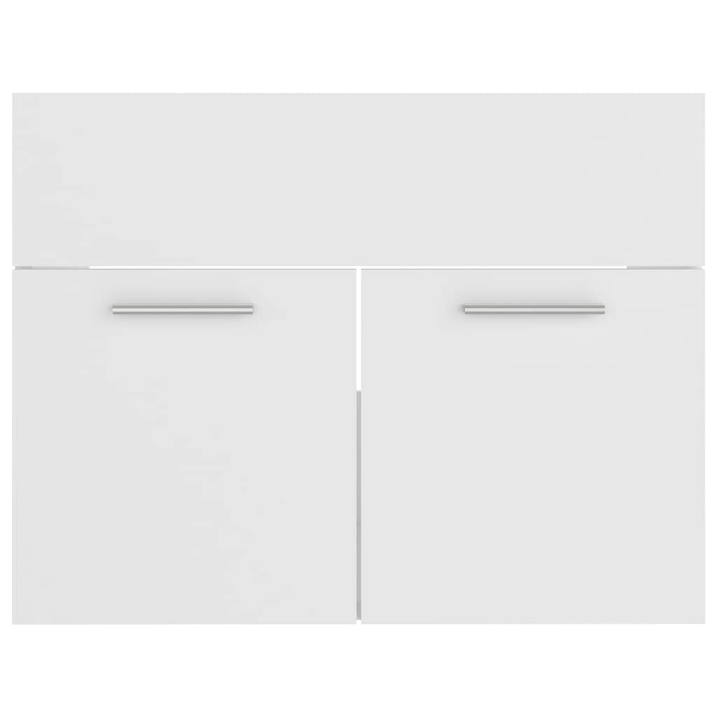 Set Mobili da Bagno 2 pz Bianco in Legno Multistrato 804782