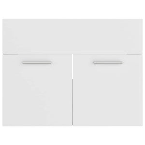 Set Mobili da Bagno 2 pz Bianco in Legno Multistrato 804782