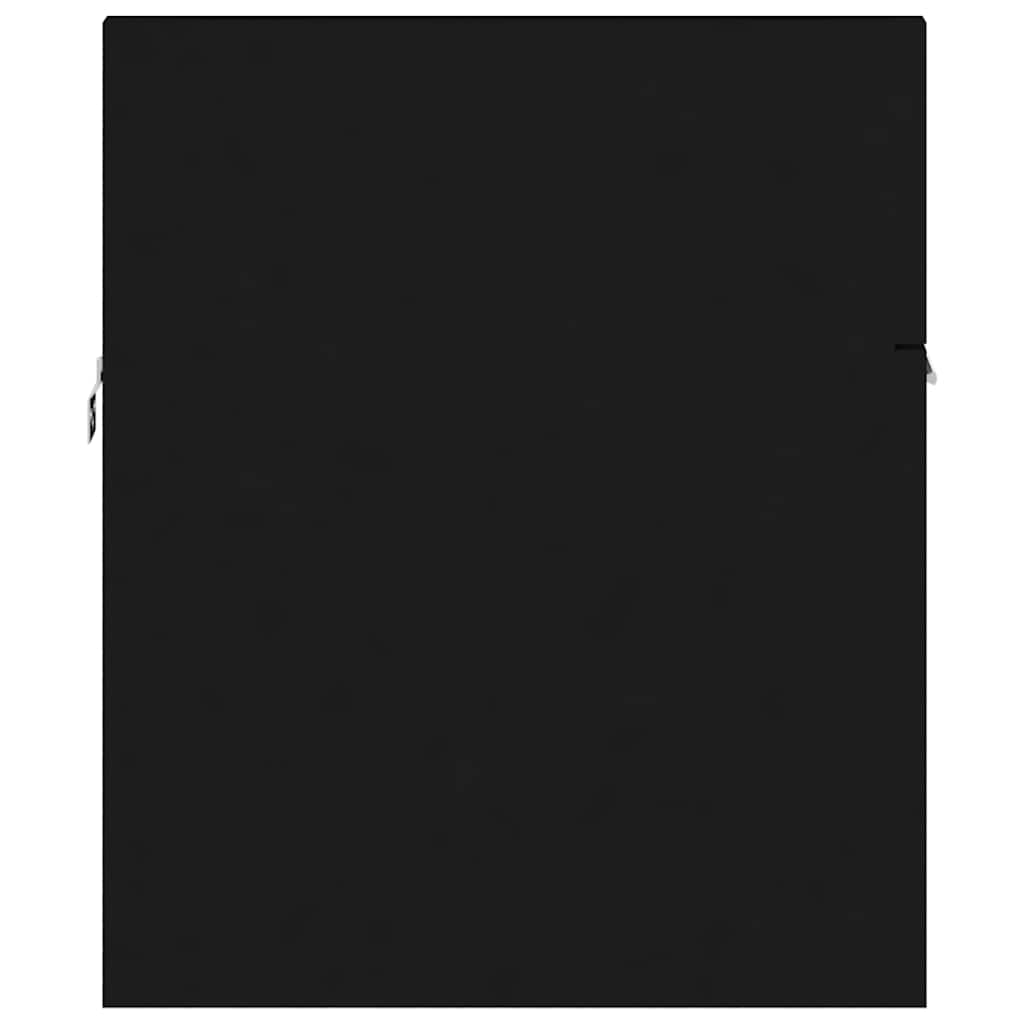 Set Mobili da Bagno 2 pz Nero in Legno Multistrato 804801