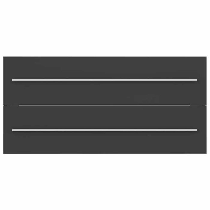 Set Mobili da Bagno 2 pz Grigio in Truciolato cod mxl 6422