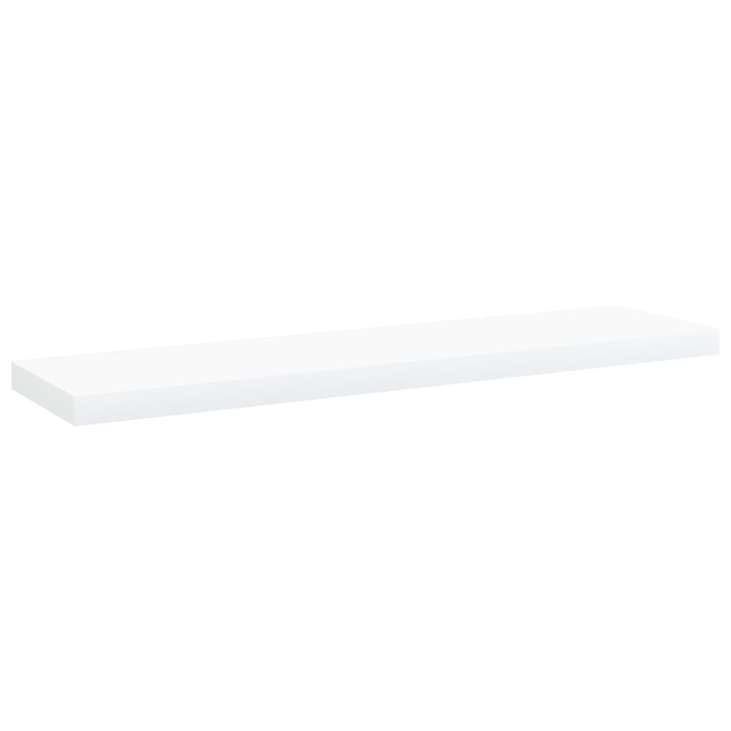 Ripiani per Libreria 4 pz-Scaffale per Libri Bianchi 40x10x1,5 cm in Multistrato