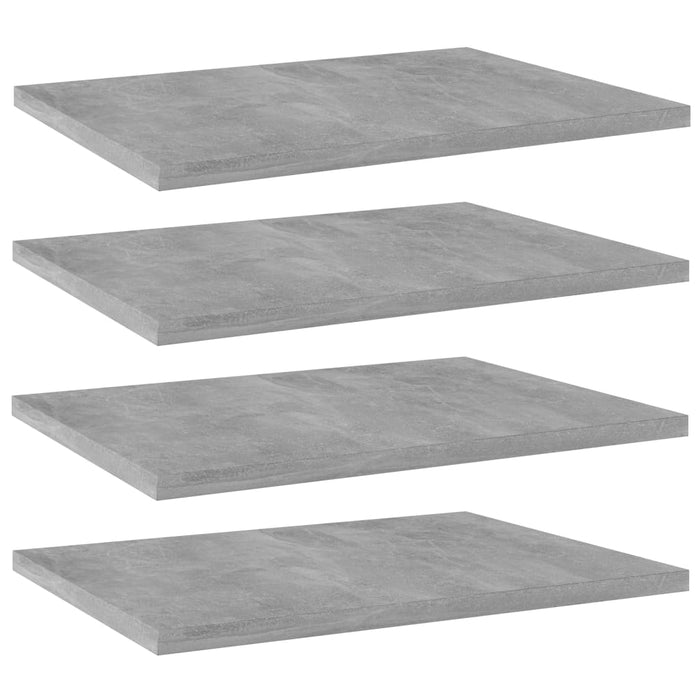 Ripiani per Libreria 4 pz Grigio Cemento 40x30x1,5cm Truciolato cod mxl 59600
