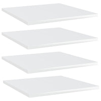 Ripiani Libreria 4 pz Bianco Lucido 40x40x1,5 cm in Truciolato cod mxl 59655
