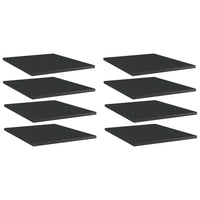 Ripiani per Libreria 8 pz Nero Lucido 40x50x1,5 cm Truciolato cod mxl 47890