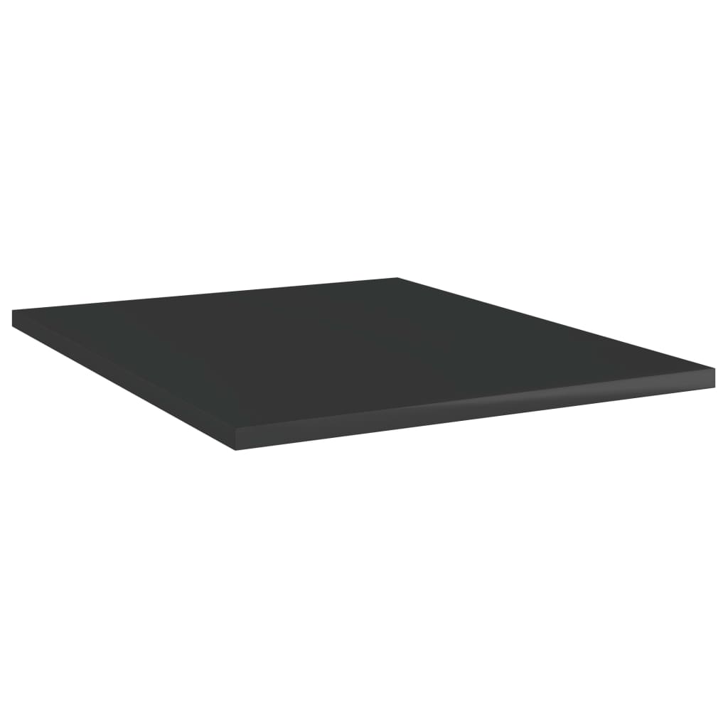 Ripiani per Libreria 8 pz Nero Lucido 40x50x1,5 cm Truciolato cod mxl 47890