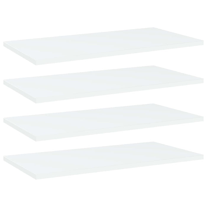 Ripiani per Libreria 4 pz Bianchi 60x30x1,5 cm Truciolato cod 8836