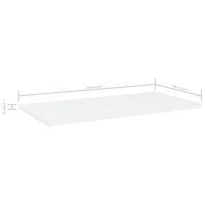 Ripiani per Libreria 4pz Bianchi 60x30x1,5 cm Legno Multistrato 805234