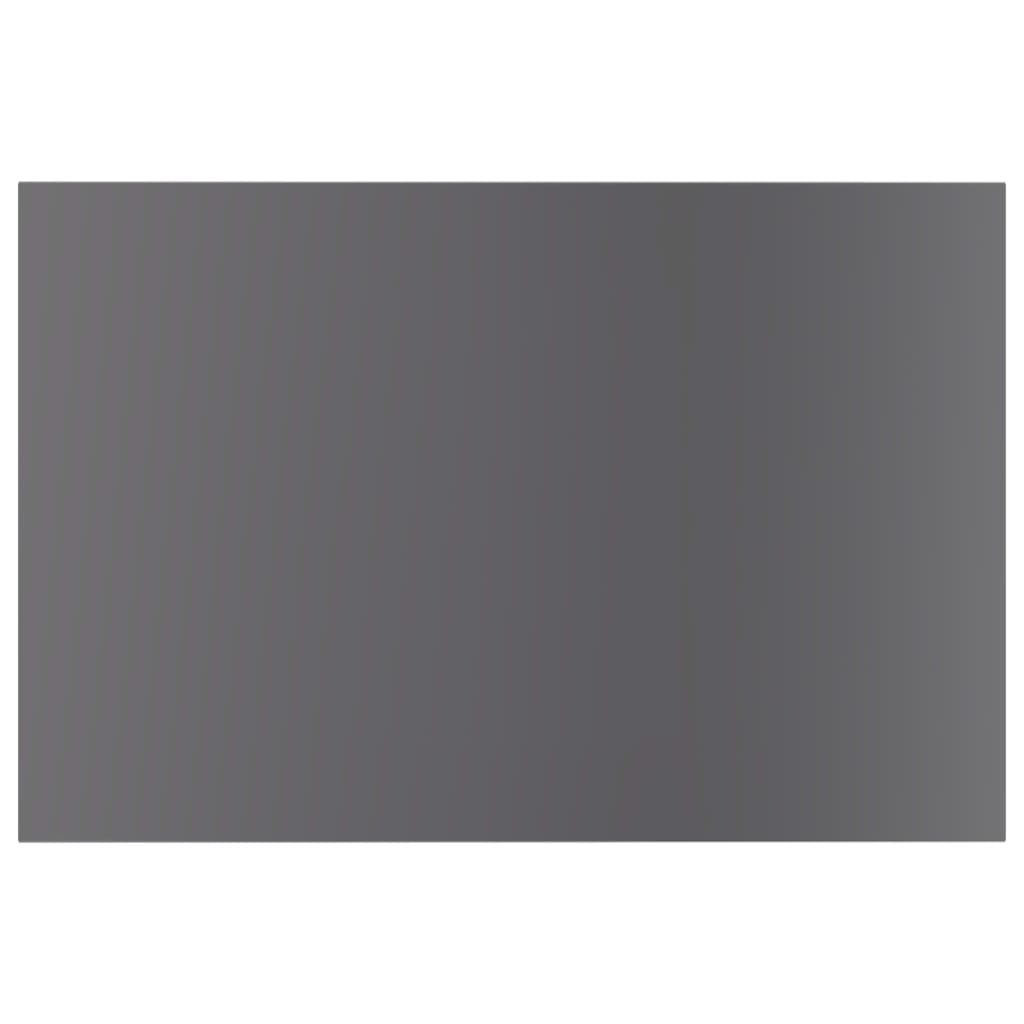 Ripiani per Libreria 8pz Grigio Lucido 60x40x1,5cm Multistrato 805265