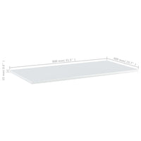 Ripiani per Libreria 4 pz Bianco Lucido 80x40x1,5 cm Truciolato cod mxl 59427