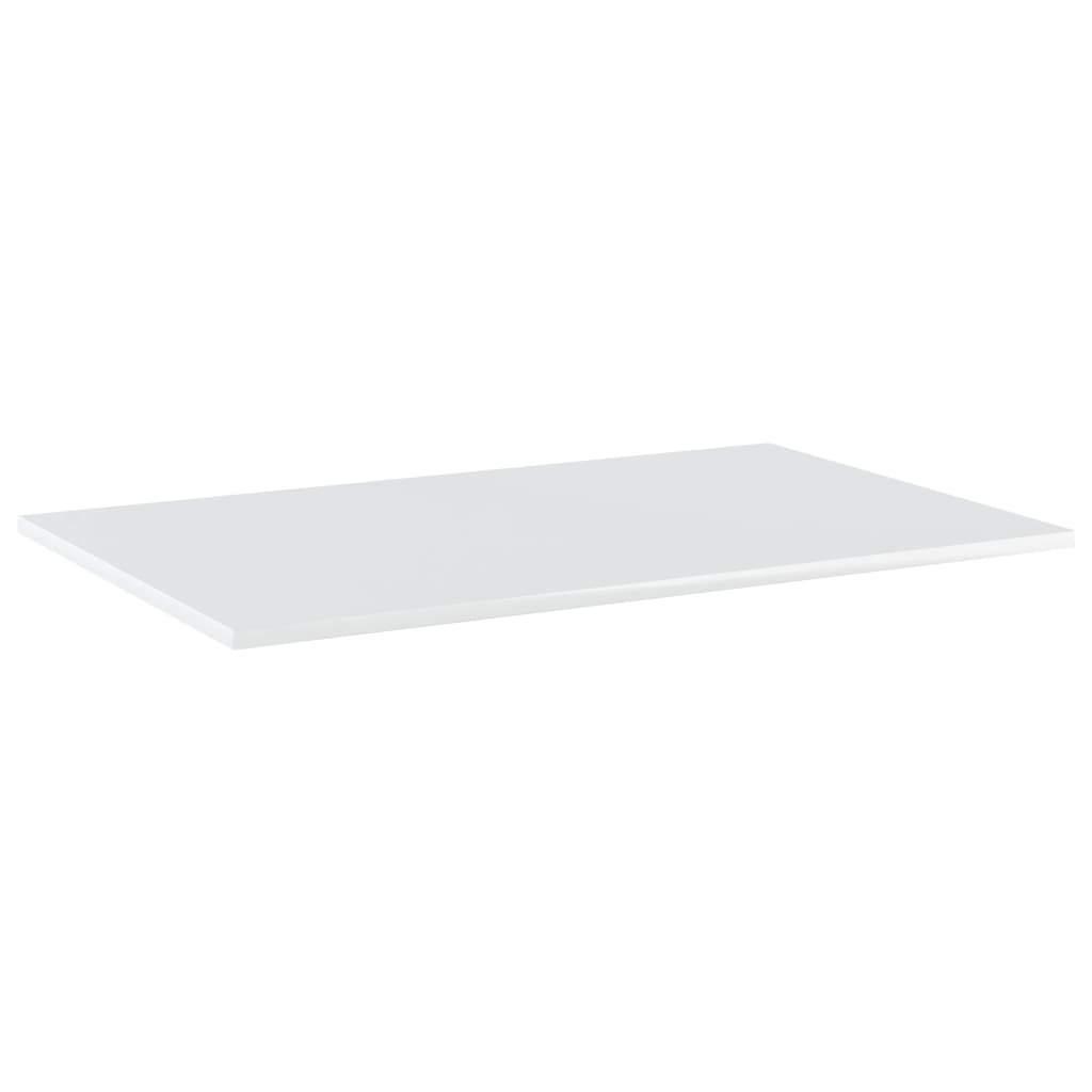 Ripiani per Libreria 4 pz Bianco Lucido 80x50x1,5cm Multistrato 805356