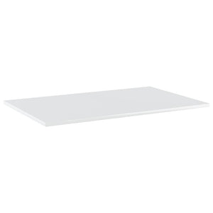 Ripiani per Libreria 4 pz Bianco Lucido 80x50x1,5cm Multistrato 805356