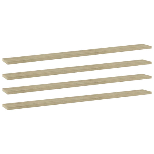 Ripiani Libreria 4 pz Rovere Sonoma 100x10x1,5 cm in Truciolato cod mxl 59794