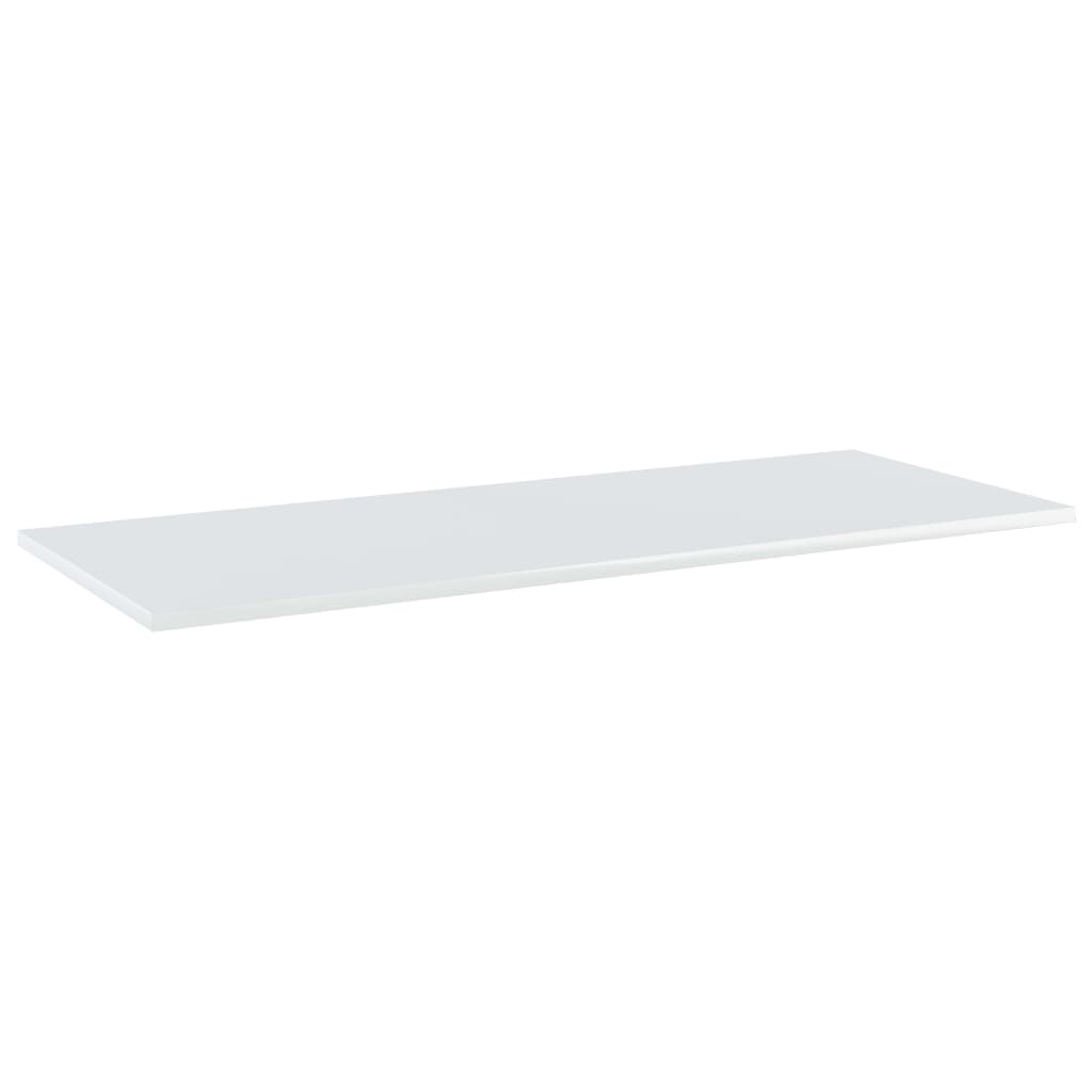 Ripiani per Libreria 4pz Bianco Lucido 100x40x1,5cm Multistrato 805415