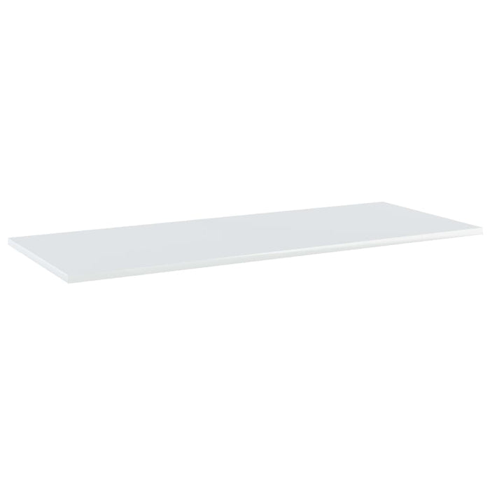 Ripiani per Libreria 4pz Bianco Lucido 100x40x1,5cm Multistrato 805415