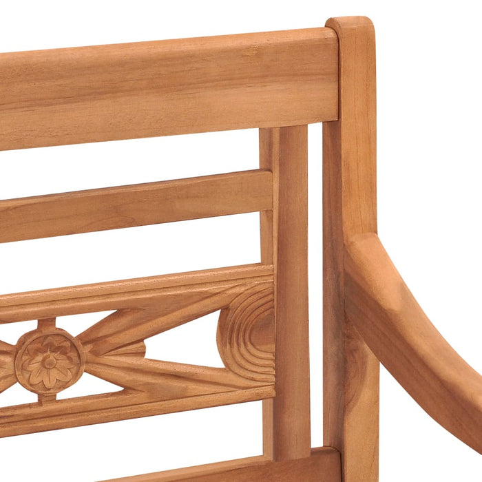 Sedie Batavia 2 pz con Cuscini Grigio Scuro in Massello di Teak	 cod mxl 6661