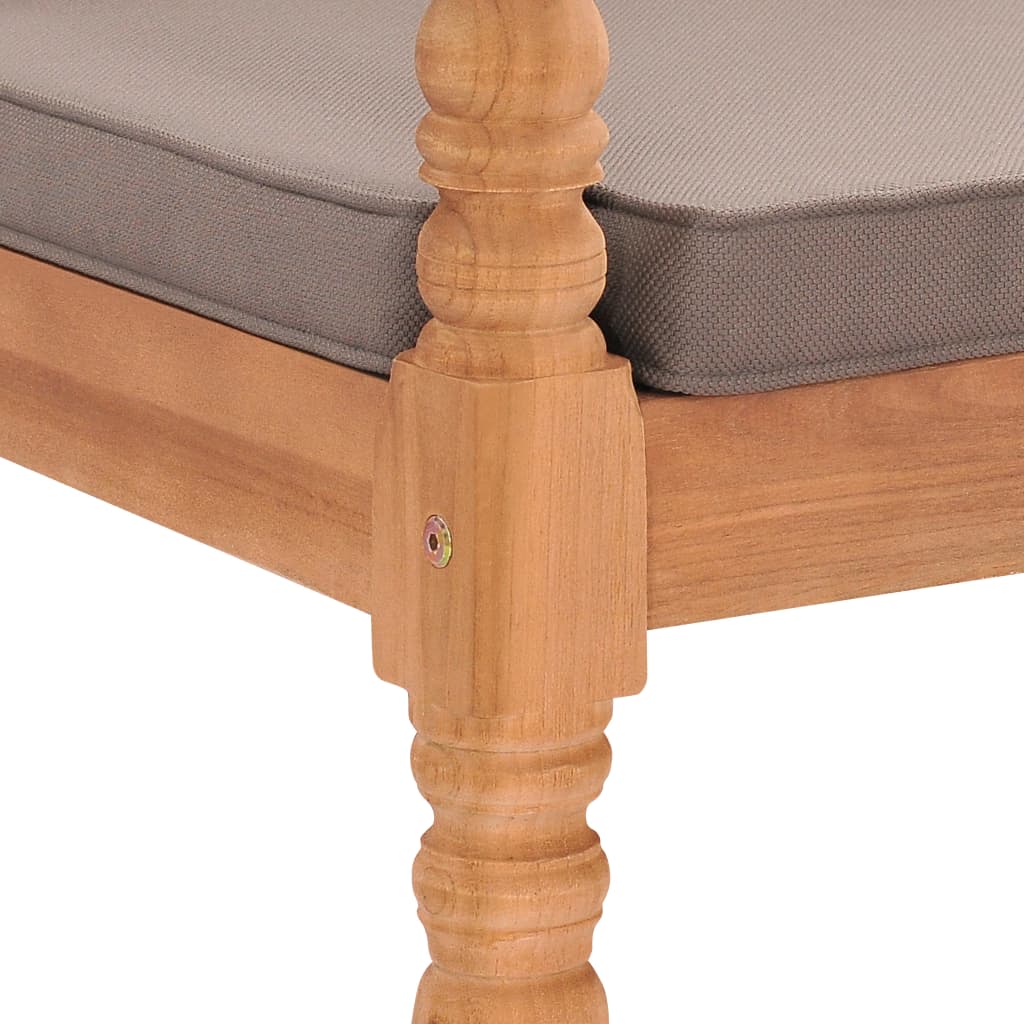 Sedie Batavia 2 pz con Cuscini Grigio Scuro in Massello di Teak	 cod mxl 6661
