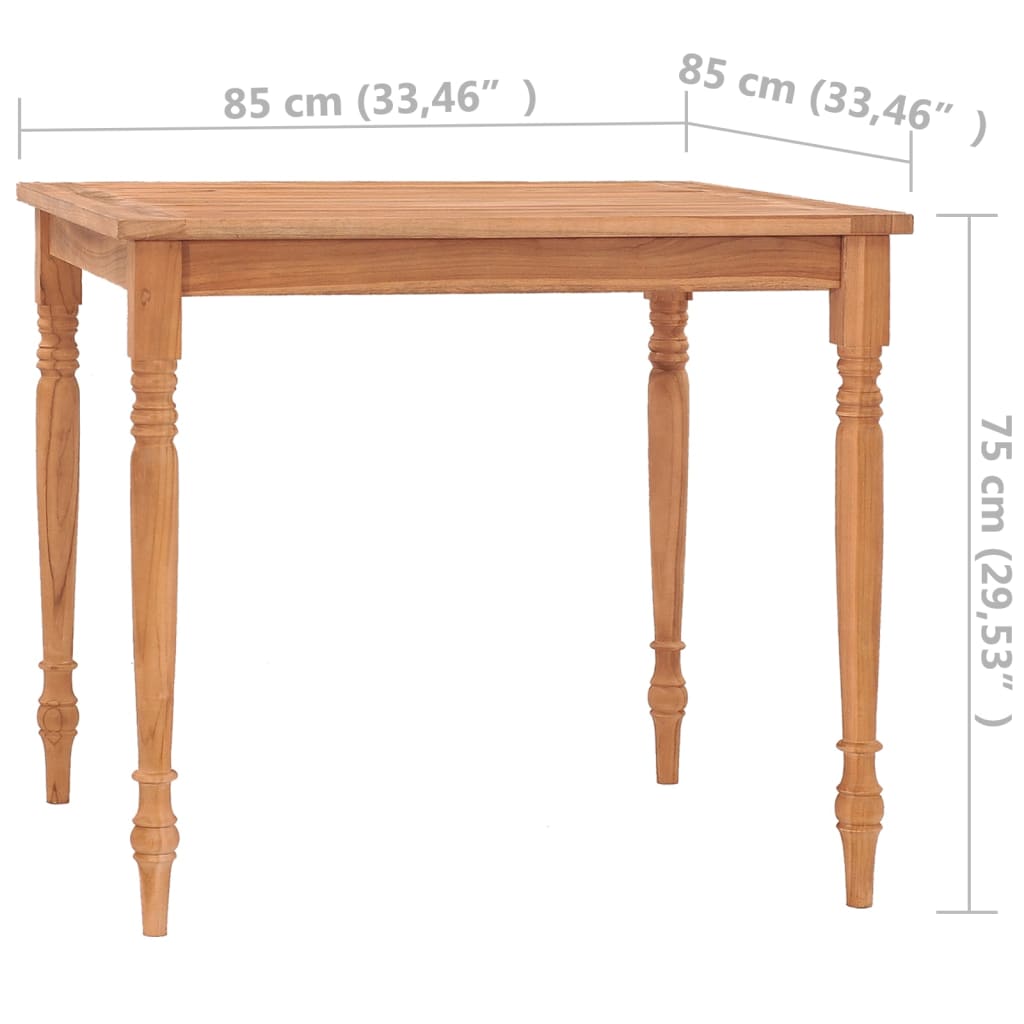 Tavolo Batavia 85x85x75 cm in Massello di Teak cod mxl 12352